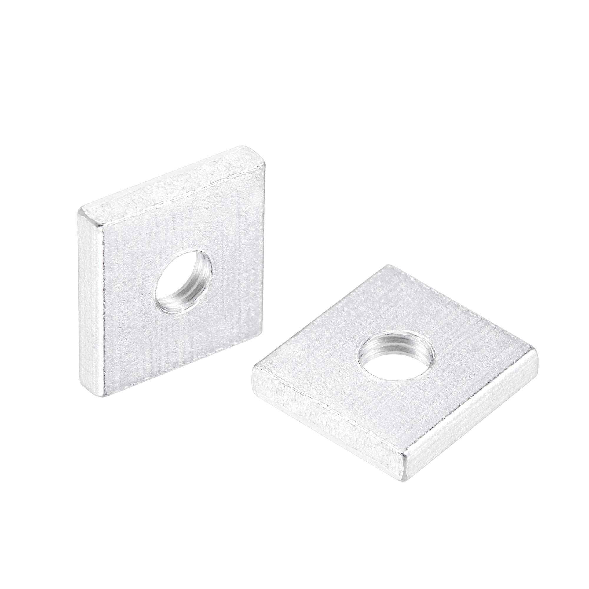 sourcing map Square Nuts, M3x10mmx2mm Zinc-Plated Metric Coarse Thread Assortment Kit, 10 Pcs