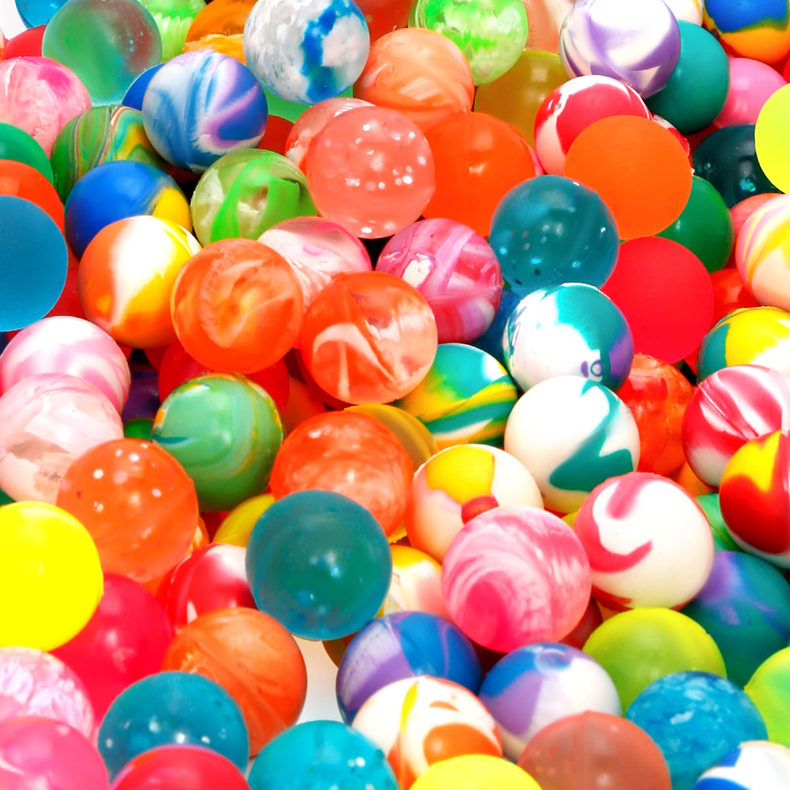Pllieay 264 Pieces Bouncy Balls in Bulk, 3 Style Random Small Rubber Bouncy Balls for Kids Party Favors, 20mm/0.78Inch Neon Bouncing Balls for Gift Bag Filling and Vending Machines