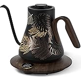 Cocinare FLOW B9 Gooseneck Electric Kettle, Precise Temperature Control for Pour-Over Coffee & Tea Brewing, Stainless Steel Interior, Rapid Heating for Boiling Water 0.9L (Rainforest)