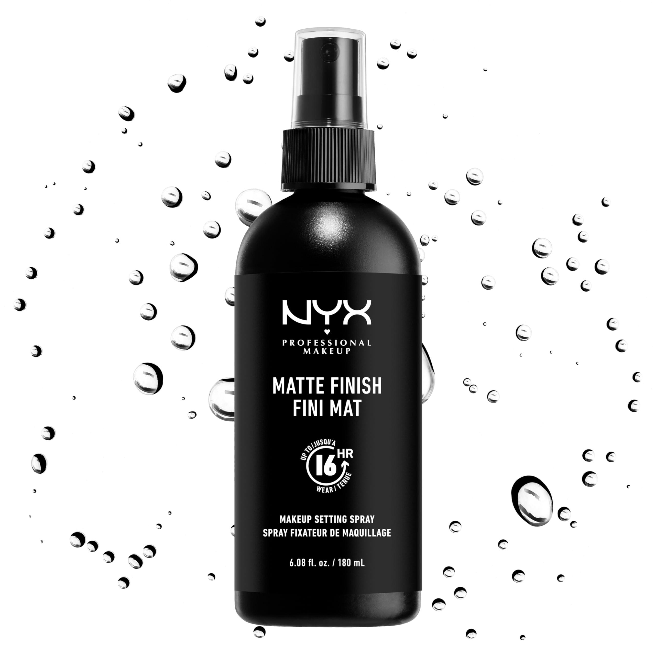 NYX Professional Makeup Setting Spray, Long Lasting Formula, Finishing Spray, Vegan Formula, Matte Finish, Maxi Size, 180 ml