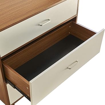 Bedroom Furniture End Table Bedside Table Light Walnut White