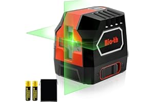 BIO-TH Laser Level Self Leveling Green Cross Line,Lazer Level for Picture Hanging,100ft,Rotatable 360 Degree,4 Brightness Adjustment, IP54 Waterproof, DIY, Construction, Magnetic Base, Battery, Carrying Bag