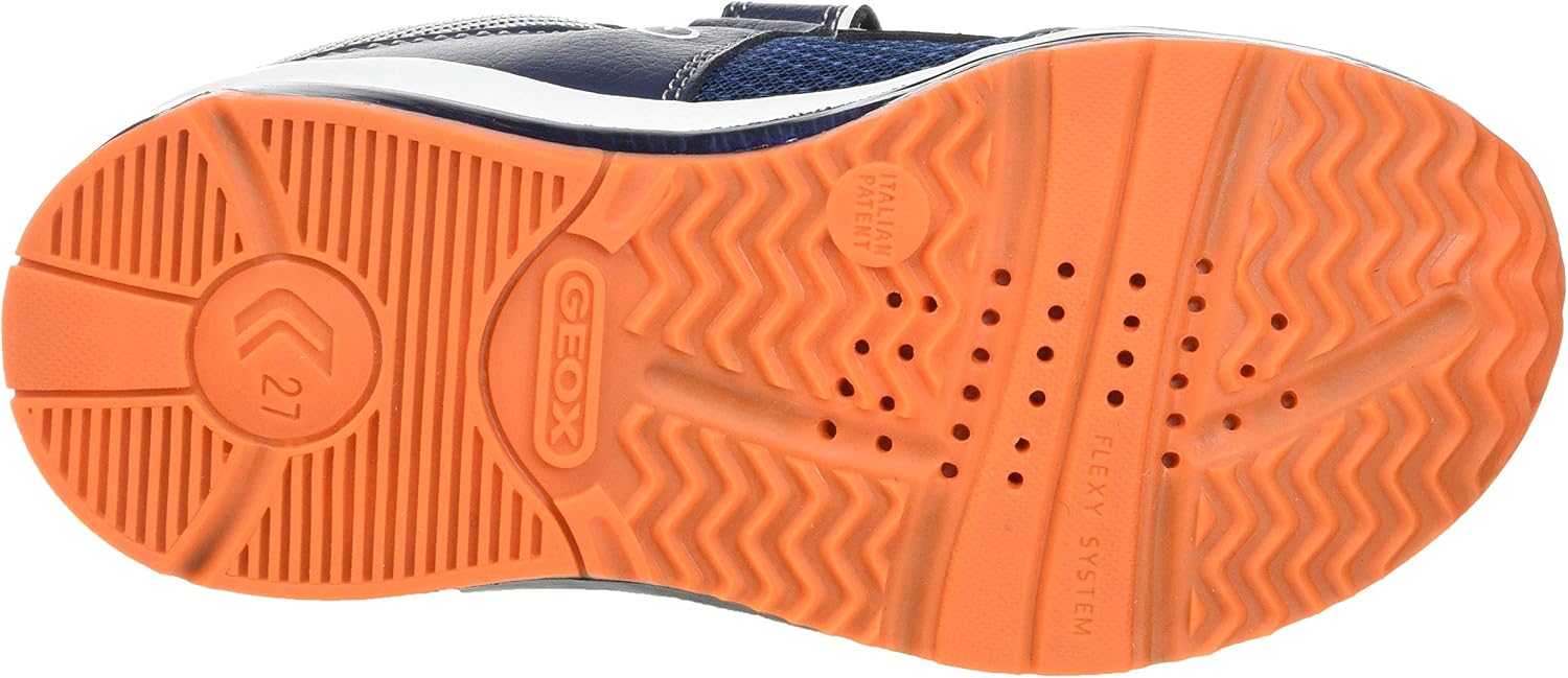 Geox Baby Boys’ B TODO Sneaker, Navy/Fluo Orange, 10 UK - Image 5