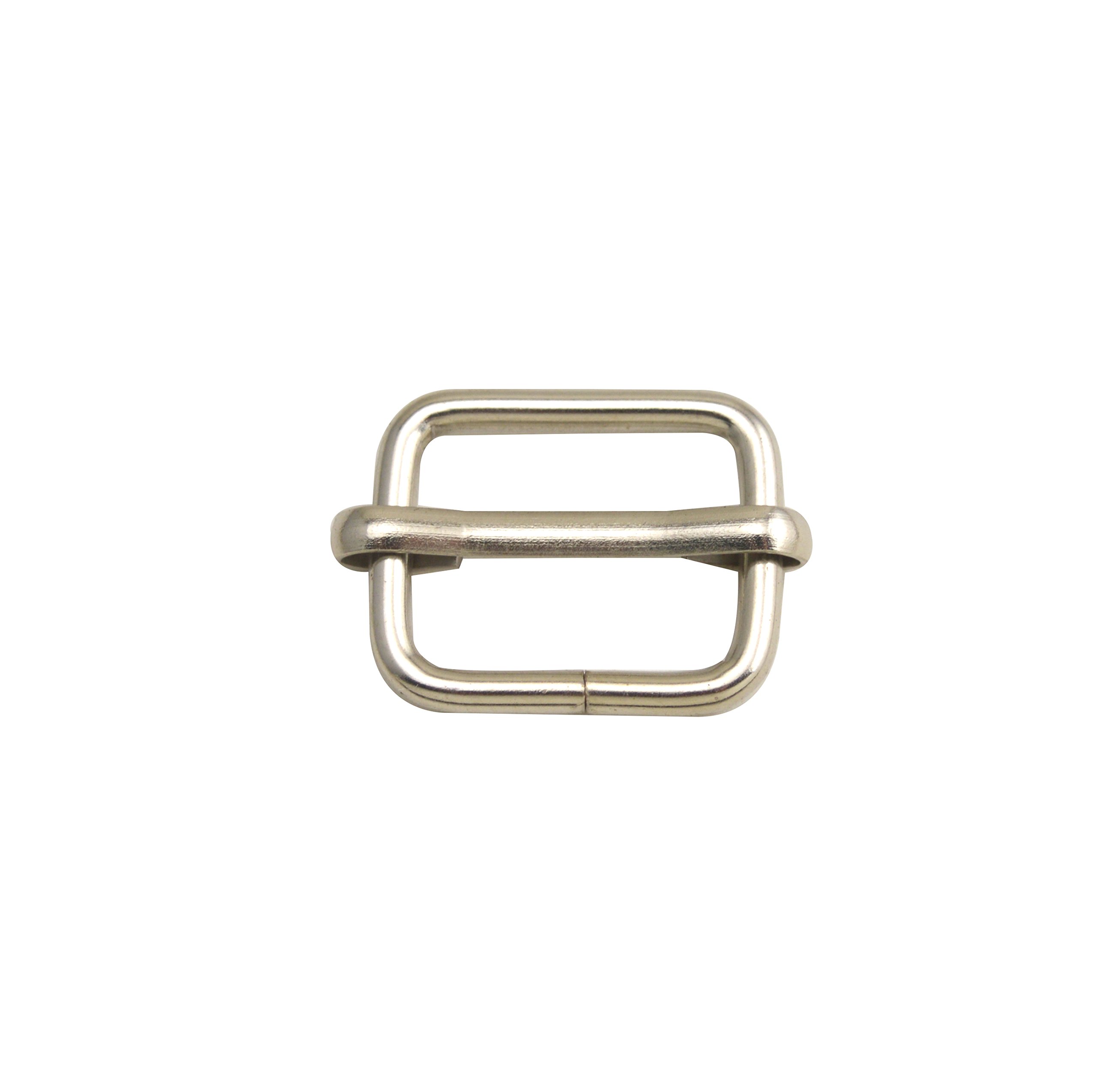 Wuuycoky Silvery 2" Inner Length Metal Sliding Bar Tri-Glides Wire-Formed Roller Pin Buckles Slider Pack of 6