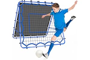 WINTHAI Dual-Sided Soccer Rebounder Goal Net, Fast & Slow Rebound Speed Training for Control, Passing Practice, Easy Setup Baseball/Volleyball Rbounder Pitchback Net Gifts Aids Equipment for Kids,Teens&Adults