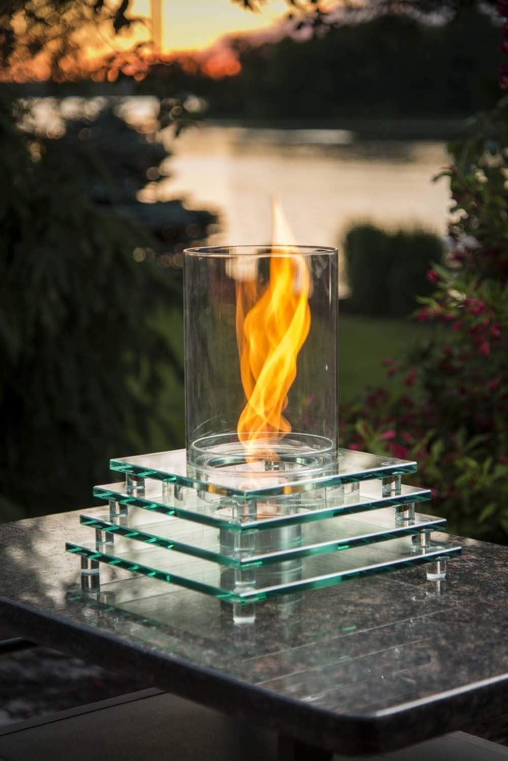 amazon outland fire pit on Amazon Com Outdoor Great Room Harmony K Harmony Gel Fueled Table Top Fire Pit Table Top Fireplace Garden Outdoor