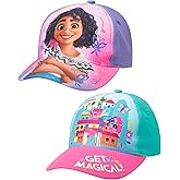 Disney Encanto Kids Baseball Cap 2 Pack, Adjustable Hats Set for Toddler Girls, Age 2-4 Years, Multi