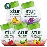 Stur Liquid Water Enhancer | Summer Variety Pack | Naturally Sweetened | Sugar Free | Zero Calories | Keto | Vegan | 5 Bottle