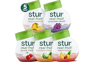 Stur Liquid Water Enhancer | Summer Variety Pack | Naturally Sweetened | Sugar Free | Zero Calories | Keto | Vegan | 5 Bottles, Makes 120 Drinks