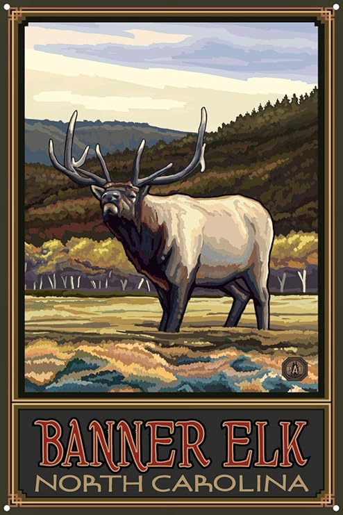 Amazon Com Banner Elk North Carolina Whistling Elk Hills Metal