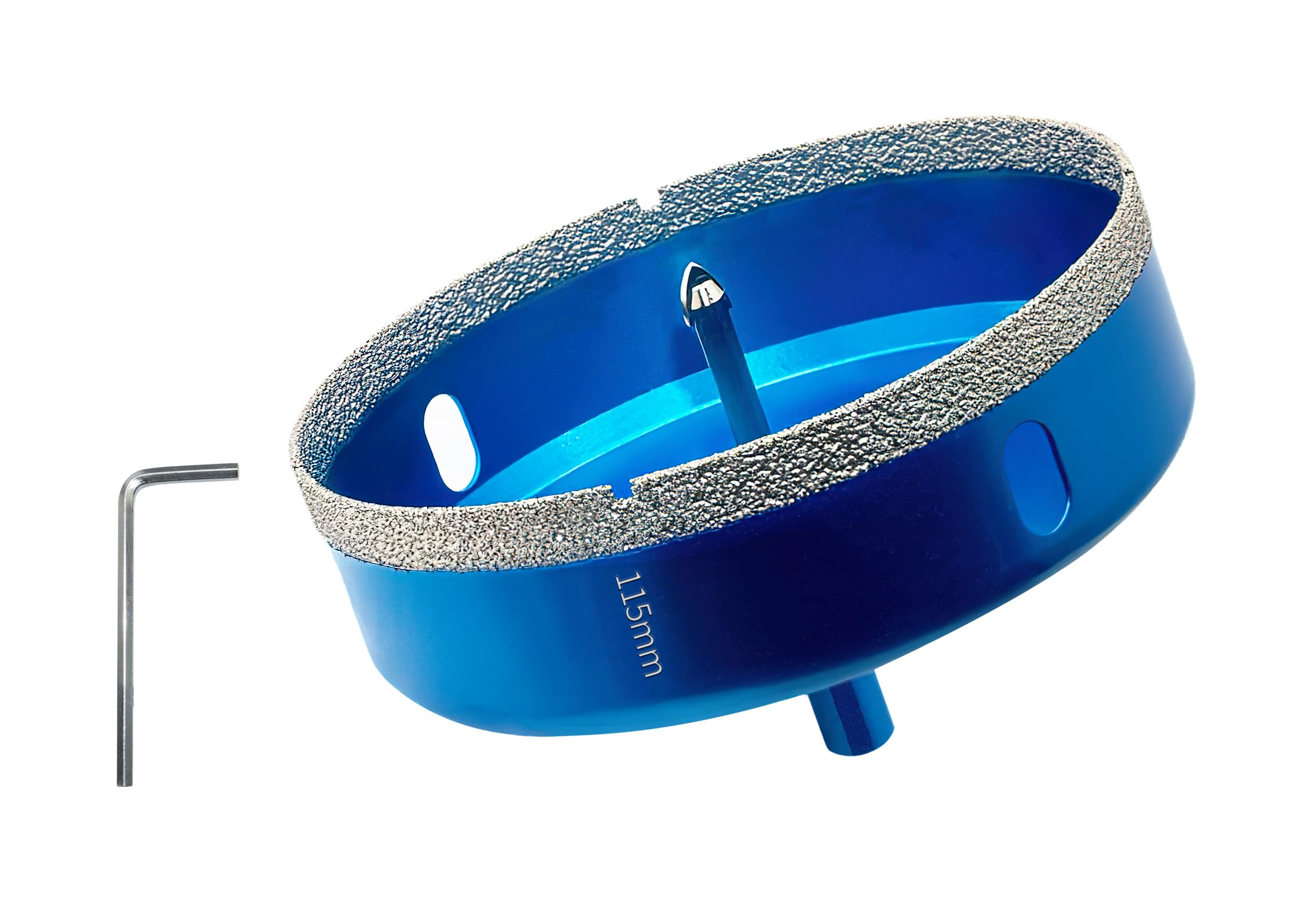 Teronbeta115mm Diamond Hole Saw with Pilot Center Drill Bit, Vacuum Brazed Diamond Core Hole Cutter for Tile, Porcelain, Glass, Ceramic, Marble — image 1