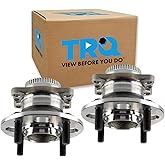 TRQ Rear Wheel Bearing and Hub Assembly Set 2 Piece Compatible with 2012-2017 Hyundai Accent 2012-2017 Kia Rio