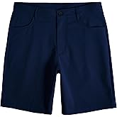 DELCARINO Men's Slim Fit Casual Golf Shorts Light-Stretch Dress Basic Shorts Classic-Fit 9" inch with 4 Pockets