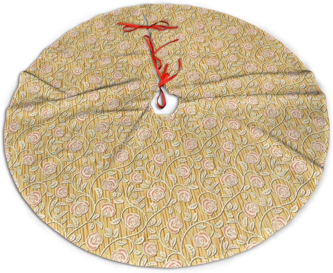 Amazon Com Juyturby Romantic Rose Petals Funny 48 Inch Christmas Tree Skirt Decoration For Merry Christmas Party Faux Fur Christmas Tree Skirt Rustic Xmas Tree Holiday Decorations Home Kitchen