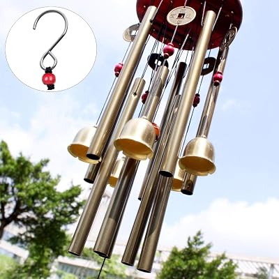 Bwinka Chinese Traditional Wind Chimes 10 Tubes 5 Bells 85cm Garden Decor
