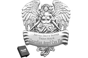 Anwlki Guardian Angel Visor Clip Car Guardian Angel Medal Accessories Bless Driving Safety Religious Gift for Driver, Parent, Family, Friend (1)