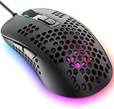 KUIYN Ultralight Wired Gaming Mouse 4 DPI 800-1200-1600-2400 RGB 7 BTN