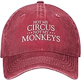 Funny Hat Not My Circus Not My Monkeys Hats Women Baseball Cap Fashionable