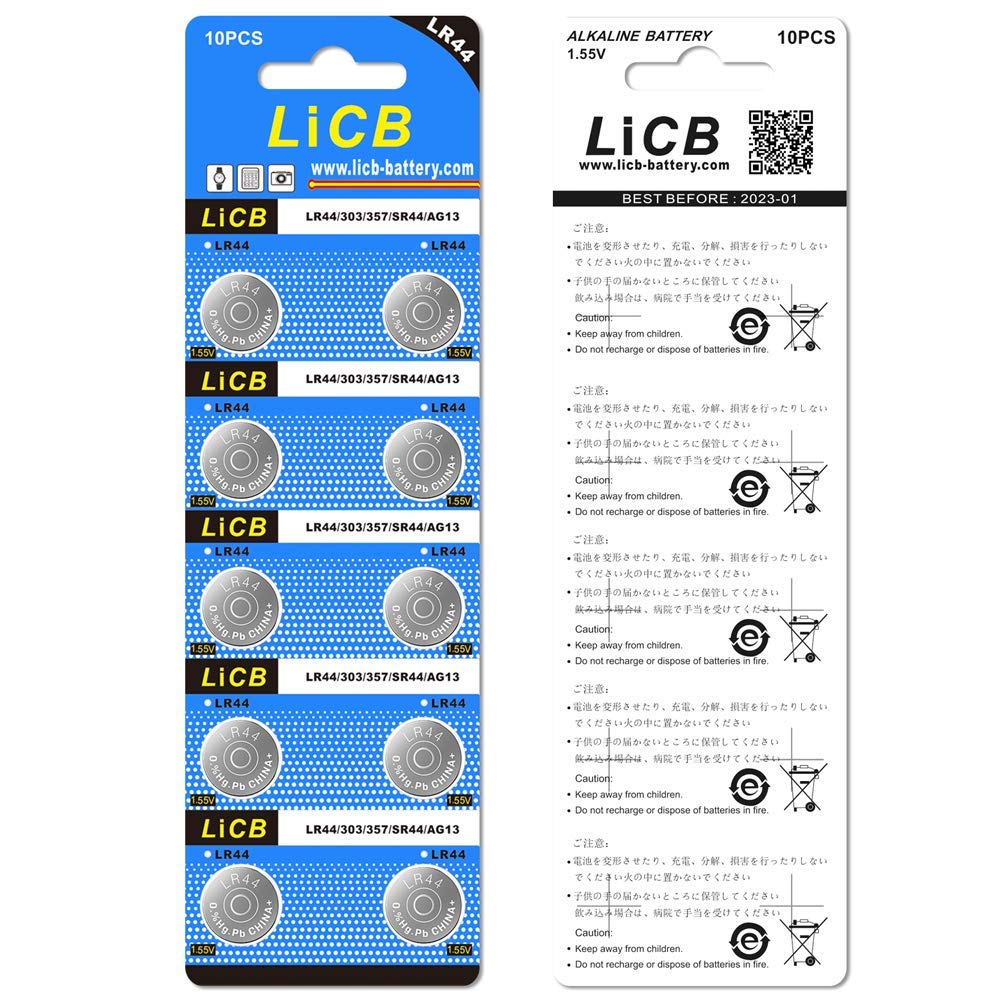 LiCB 40 Pack LR44 AG13 357 303 SR44 Batteries 1.5V Button Coin Cell Battery