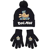 Dog Man Heroic Pose Youth 2-Piece Knit Beanie & Gloves Set