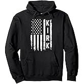 Retro Vintage KIRK US Flag Pullover Hoodie