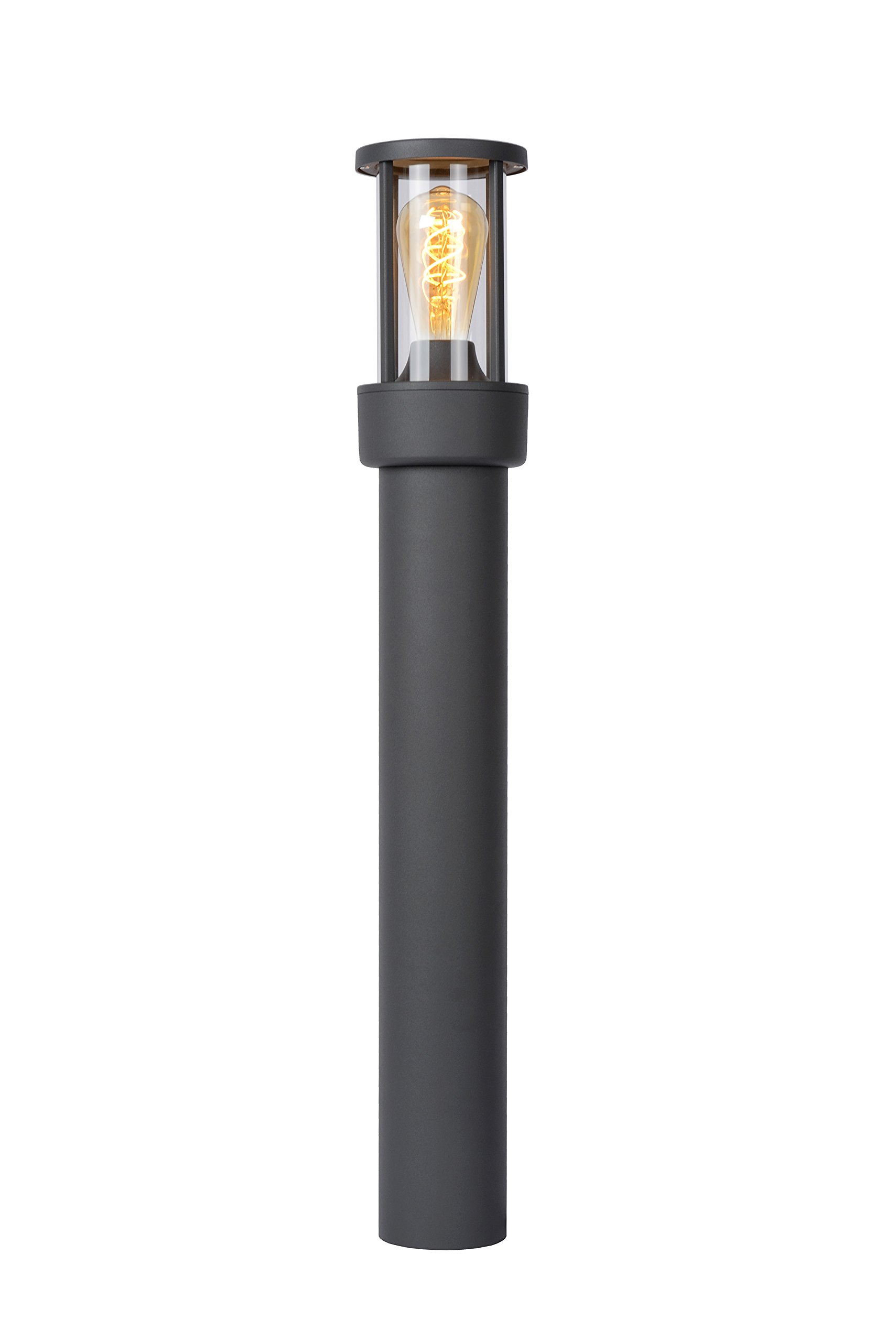 LUCIDE Lori - Bollard Light - 1xE27 - IP44 - Day/Night Sensor - Anthracite