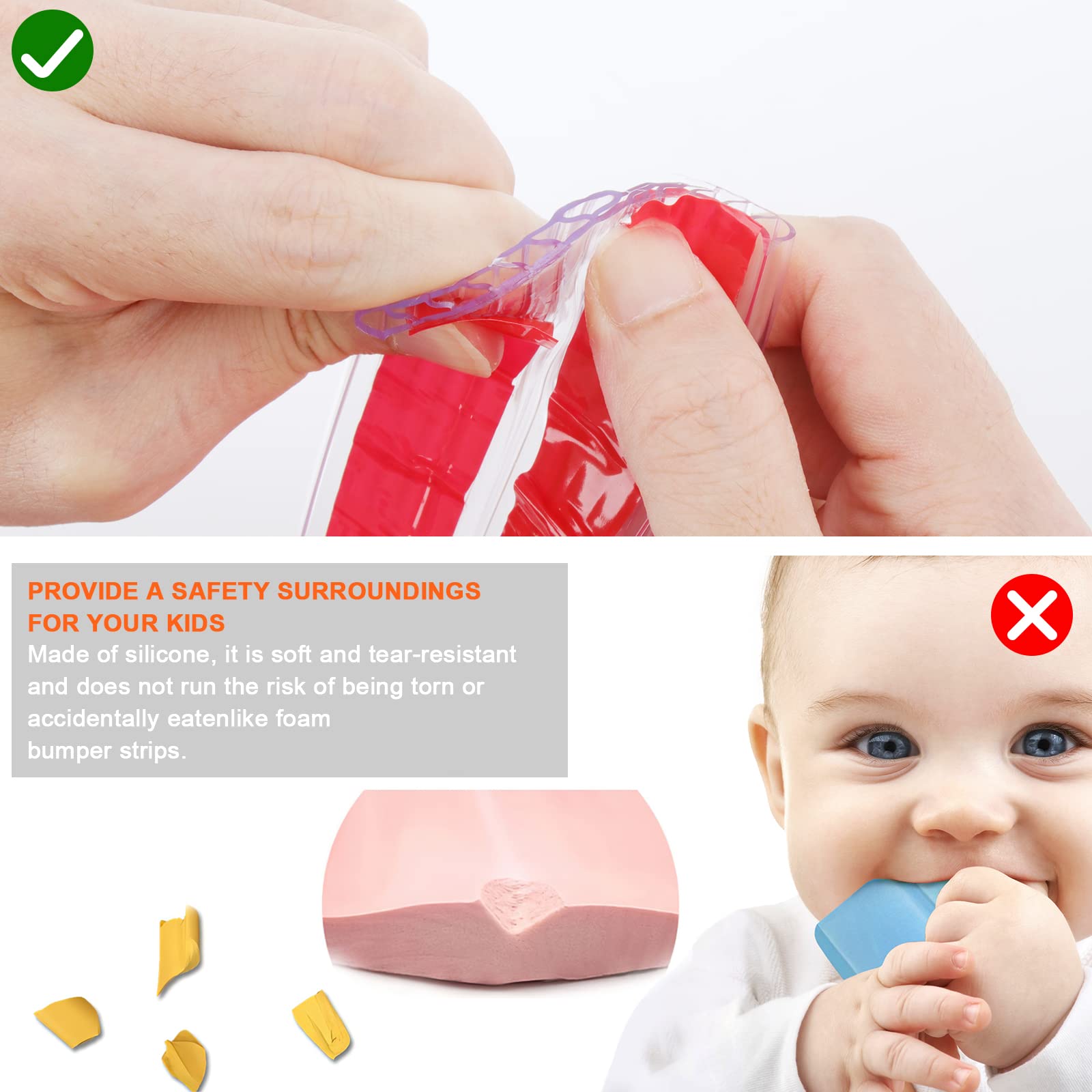 HOMREALM Baby Proofing 7.05ft Long (1.97" Wide) Corner Guards Furniture