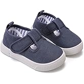 GENGASUN Toddler Girls T-Strap Canvas Sneakers for Little Kids Classical Comfortable Mary Jane Canvas Flats, Non-Slip Casual Canvas Sneaker for Girls