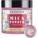 GOODTAKE Light Pink Mica Powder, Mica Pigment Powder for Soap Making, Candle Making, Epoxy Resin, Slime, Nail Polish, Eye Shadow - Natural Mica Powder for Resin (Light Pink, 2 oz)