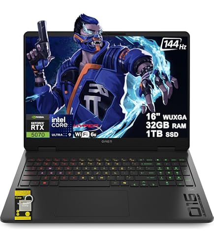 Amazon.com: HP OMEN 17 inch Laptop, FHD 144Hz Display, 7ms