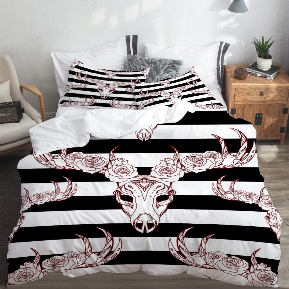 Best Deer Skull Duvet Bedding King