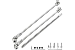LRFHL 1/10 Crawler Driveshaft Stainless Steel SCX10 Drive Shaft for 1/10 RC Crawler LCG Rigs Sportys Scalers Capra SCX10 Pro 68-229mm, Silver