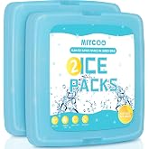 MIYCOO Ice Packs for Lunch Boxes &amp; Coolers Long Lasting, Reusable | Quick Freeze, Space Saving Design, Cooler Accessories for Beach Camping Fishing Lunch Picnic