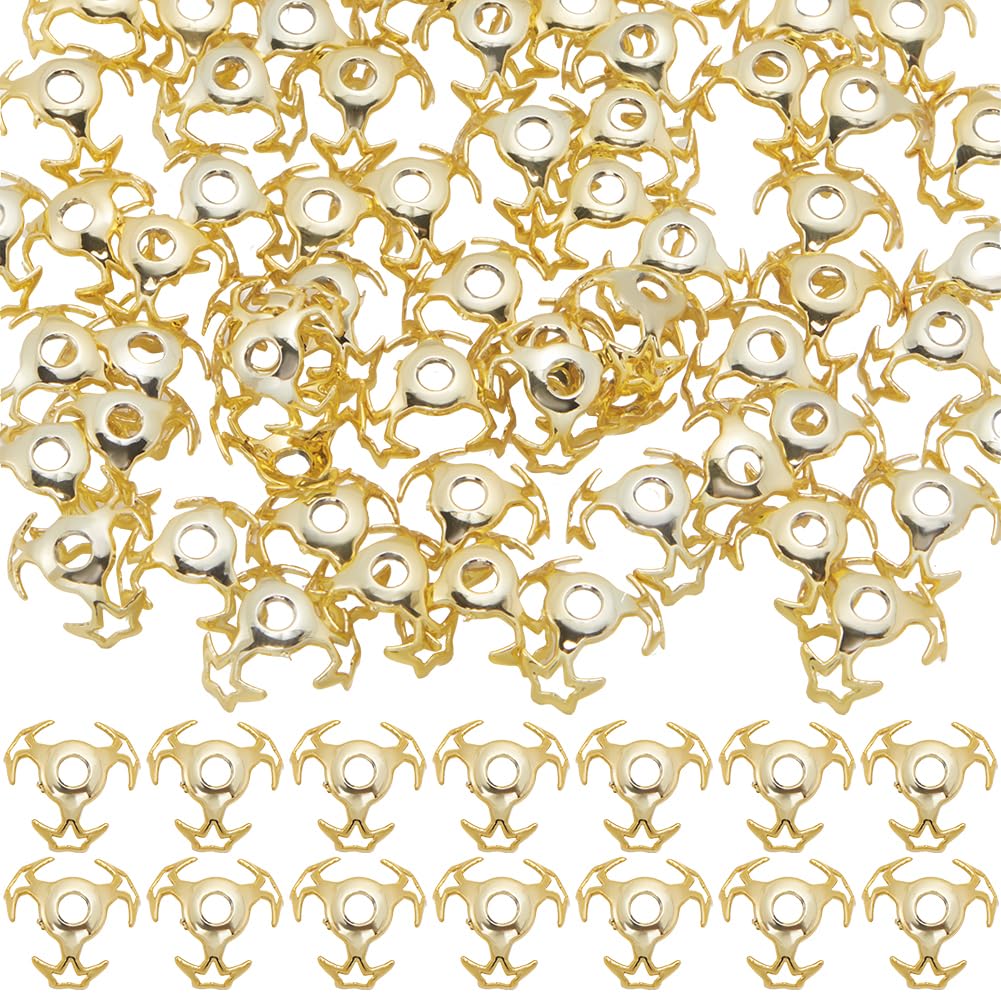 SUNNYCLUE 1 Box 70Pcs 16mm Gold Spacer Bead Caps Star Bead End Caps Bulk Acrylic Small Hollow Stars jewellery Spacers End Caps Accessories for jewellery Making Earrings Bracelets Necklaces DIY Crafts