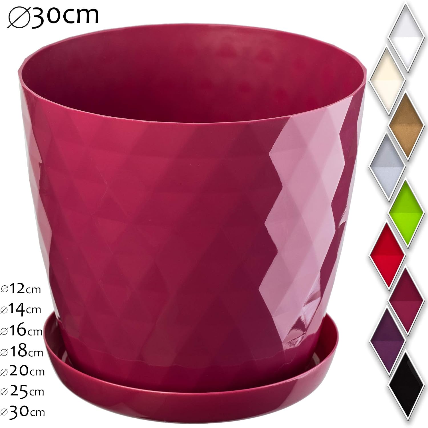 Keramik-Blumentopf-Untersetzer 24x24 Cm – Leicht, Wasserdicht, Schützt Möbel Vor Feuchtigkeit, Für Innen & Außen