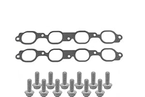 MIEVLYO Pair Gen V Exhaust Manifold Header Gasket with Bolts for Chevy Silverado Tahoe Camaro GMC Sierra Yukon Cadillac Escalade CTS LT1 LT4 L8T L82 L83 L84 L86 L87 2014-2024