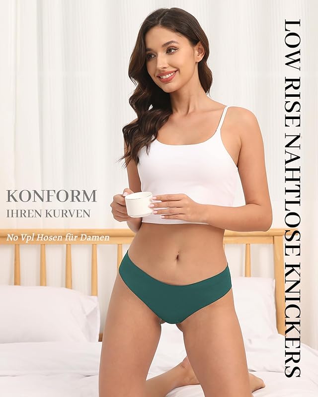 Seamless Unterwäsche Damen, 6er Pack Unsichtbare Hipster Slips — Foto 2 von 7