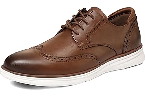 MERIDOS Men's Dress Sneakers Lightweight Casual Business Wingtip Oxford Shoes