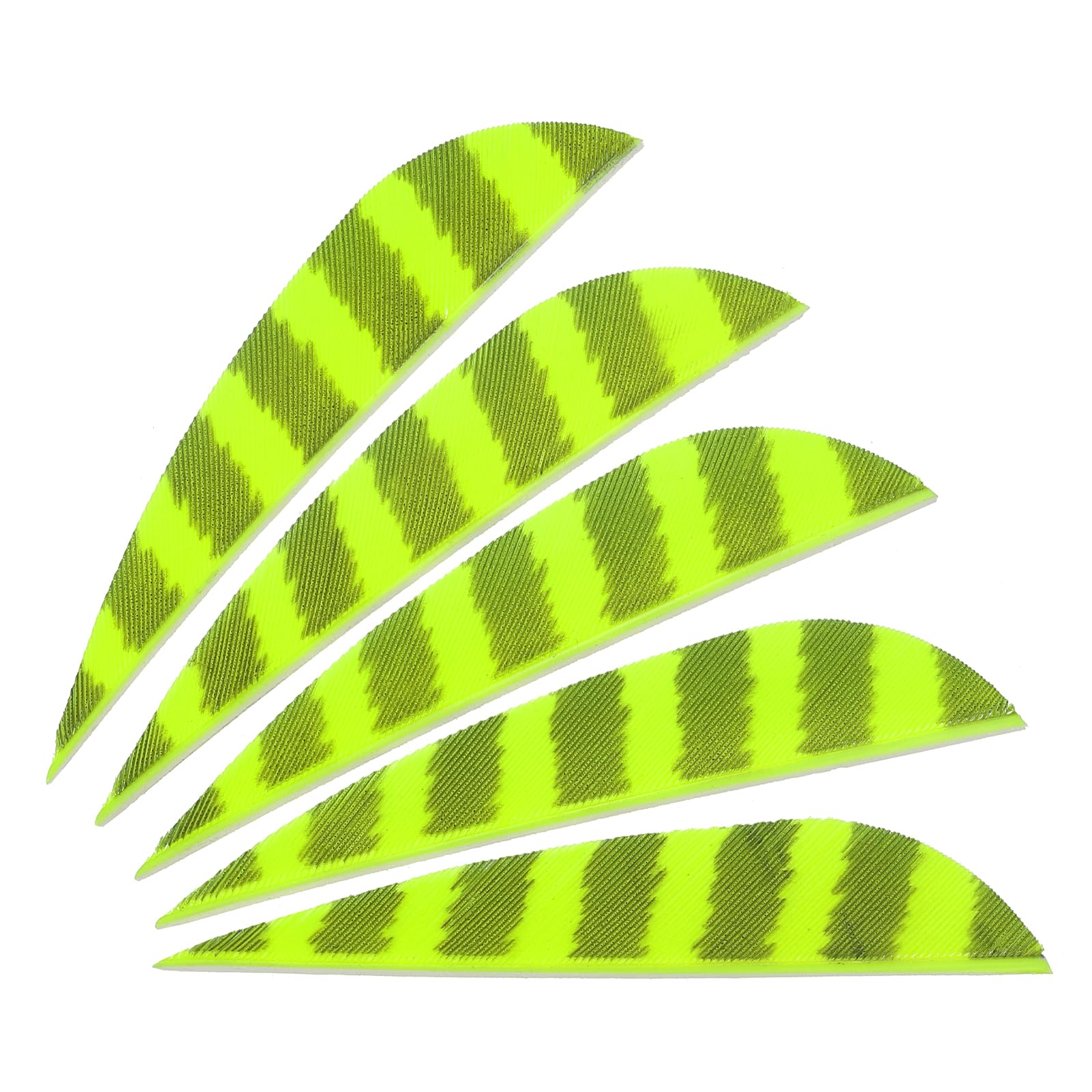 PATIKIL Shield Cut Vanes, 20 Pack 3 Inch Arrow Fletch Turkey Feather Fletch Right Wing Fletching for DIY Target Shooting, Fluorescent Yellow