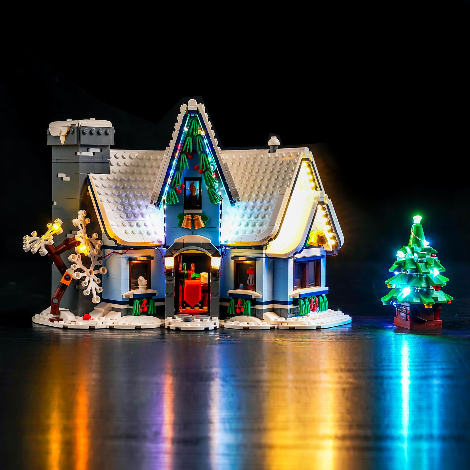 Light Kit for Lego Santa’s Visit 10293, Lighting Set for Lego 10293 Santa’s Visit Christmas Winter Village Collections - Not Include Models, Just Light Kit — image 1