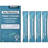 EUHOMY Ice Maker Cleaner & Descaler | 4 Use & Individually Packed | Ice Machine Cleaner with Organic Citric Acid Descaling Powder, Ideal for All Brands