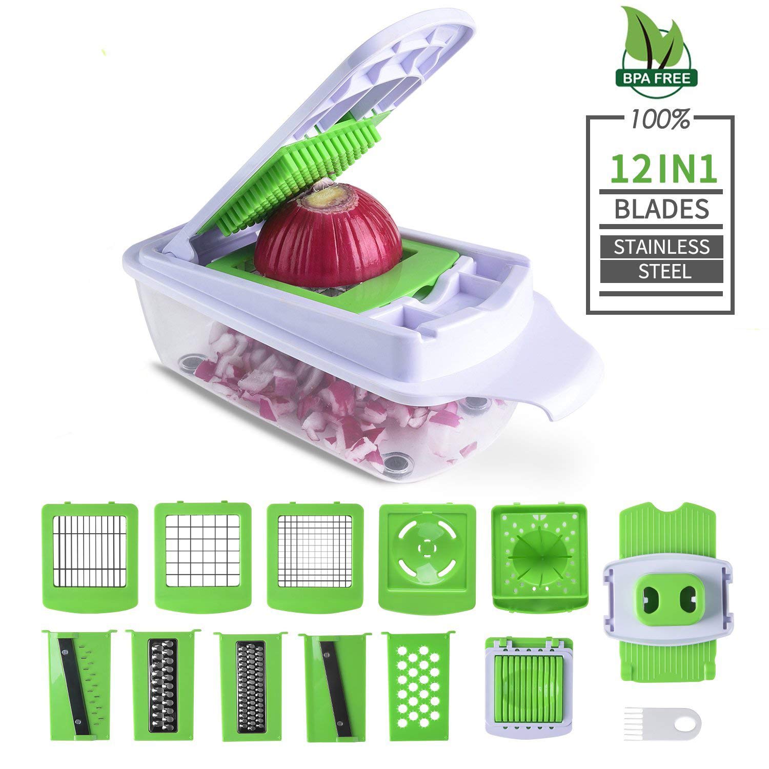 Vegetable Slicer Dicer Food Chopper Cuber Cutter, Cheese Grater Multi