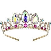 SWEETV Princess Tiaras for Little Girls, Kids Dress-up Crown Headband, Birthday Wedding Halloween Cosplay Hair Accessories