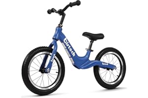 BIRTECH 14" Kids Balance Bike for 3,4,5,6 Year Old Boys and Girls, Air Tires with Magnesium Alloy Frame, Lightweight No Pedal Toddler Training Bicycle