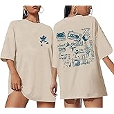 veufcyas Oversized Concert Album Shirts Rock Band Tees for Women Hip Hop Gifts for Concert Lovers Music Festival Outfits Tops
