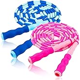 Jump Rope for Kids, Adjustable Jump Ropes for 4 5 6 7 8 10 12, Tangle Free Jumping Rope Age 8-12, Segmented Soft Beaded Skipp