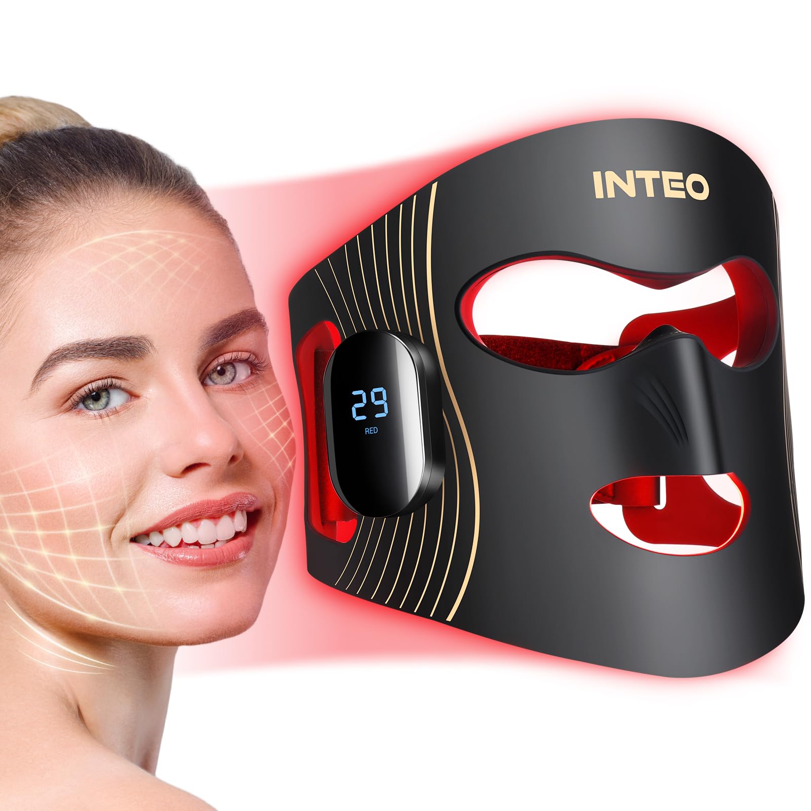 Photo 1 of ***ONLY 1 SETTING WORKS**** Red Light Therapy for Face 4 Modes, Breathable Red Light Therapy Mask with 4 Color Light Modes, 850NM Infrared LED Face Mask Light Therapy with Timer, Portable Led Mask for Home & Travel
