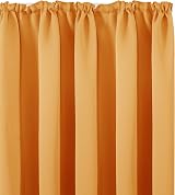 Deconovo Noise Reduction Blackout Curtains Pencil Pleat 55x96 Orange Pair view 6