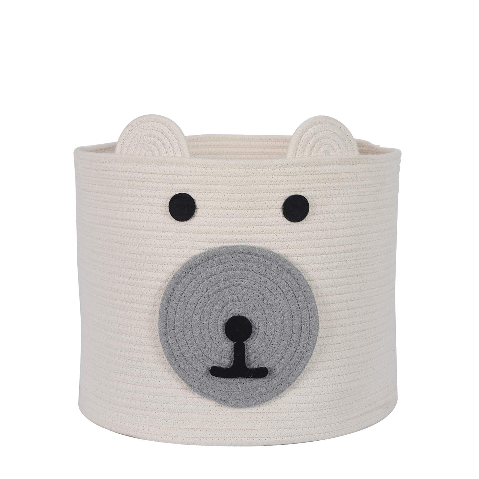 InfiBay Toy Storage Basket with Cute Bear