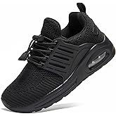 Ugmikdo Boys Running Tennis Shoes Kids Gym Lightweight Breathable Slip-On Athletic Sneakers